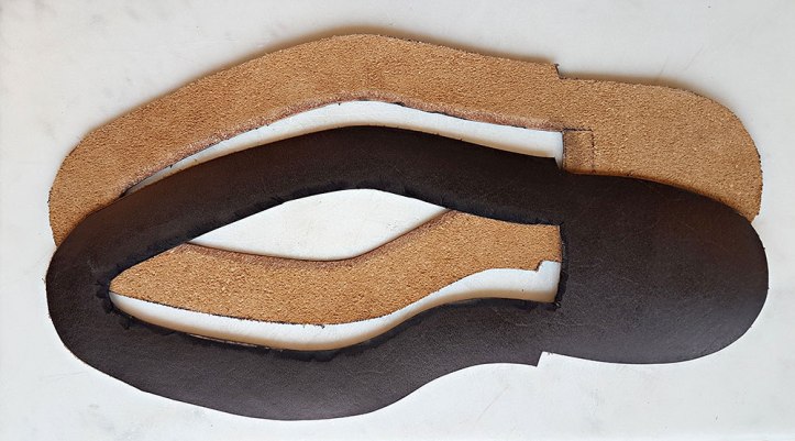 Rand and welt, cut out of the same piece of shoulder leather.