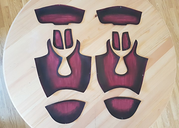 hand painted leather